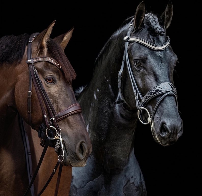 Luxury Browbands on Snap with Swarovski Stones